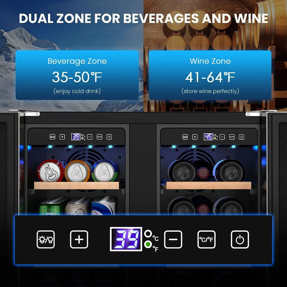 Thumbnail: Wine and Beverage Refrigerator Dual Zone Under Built-In