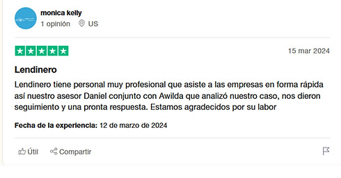 lendinero recomendaciones de clientes