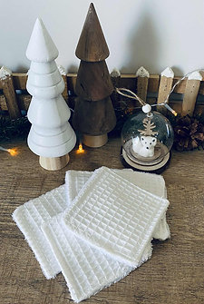 Lingettes lavables - Nid d'abeille (Lot de 6)