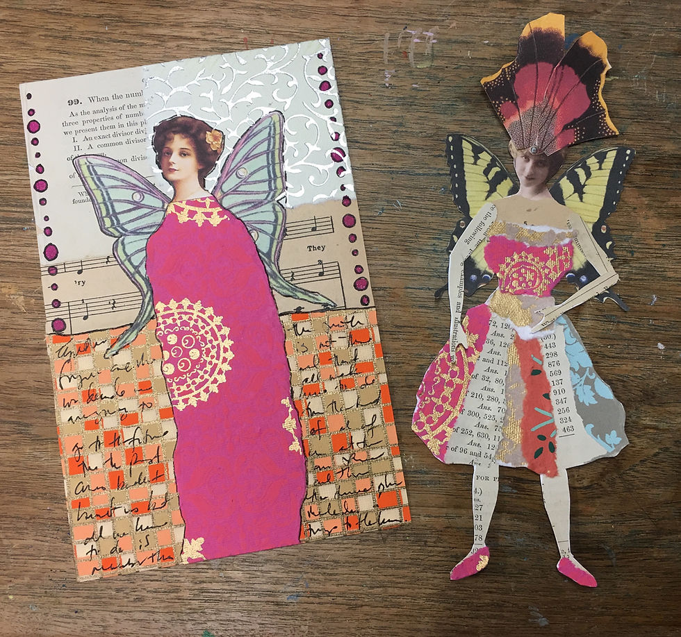 3C (Chatsworth Craft Club) MeetUp-Mixed media paper Dolls