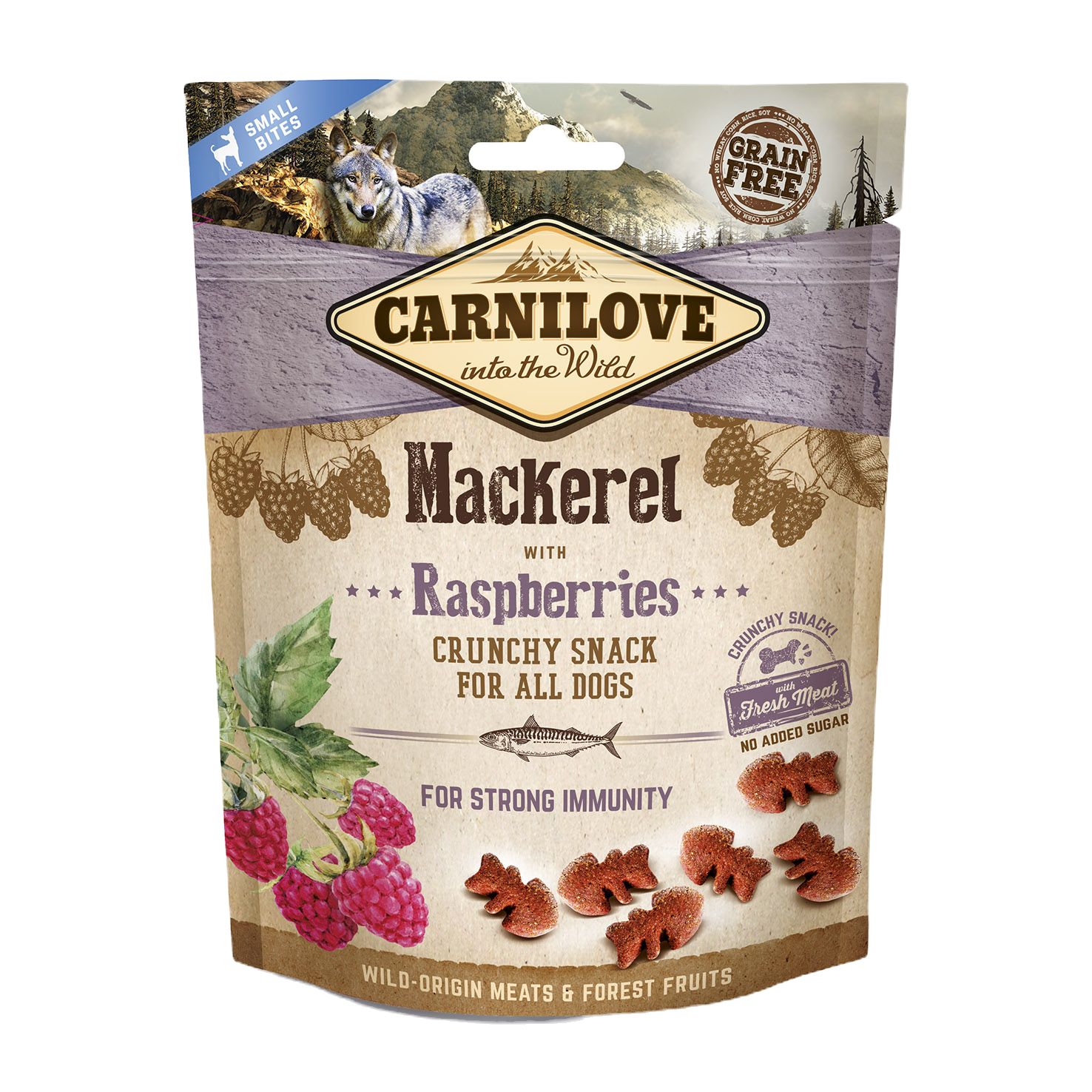 Carnilove crunchy snack - Maquereau, petites bouchées, 200g