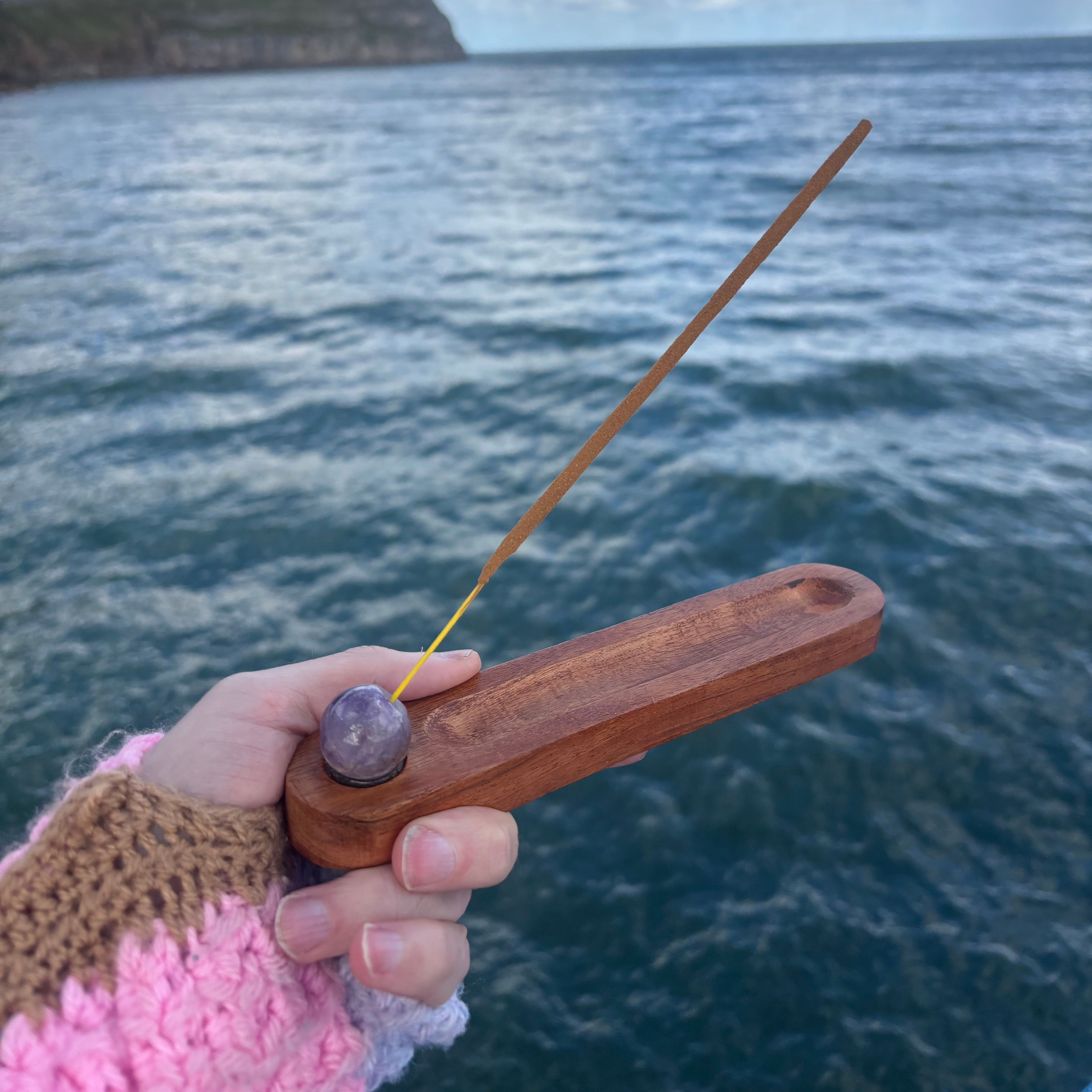 Amethyst Sphere Incense Holder