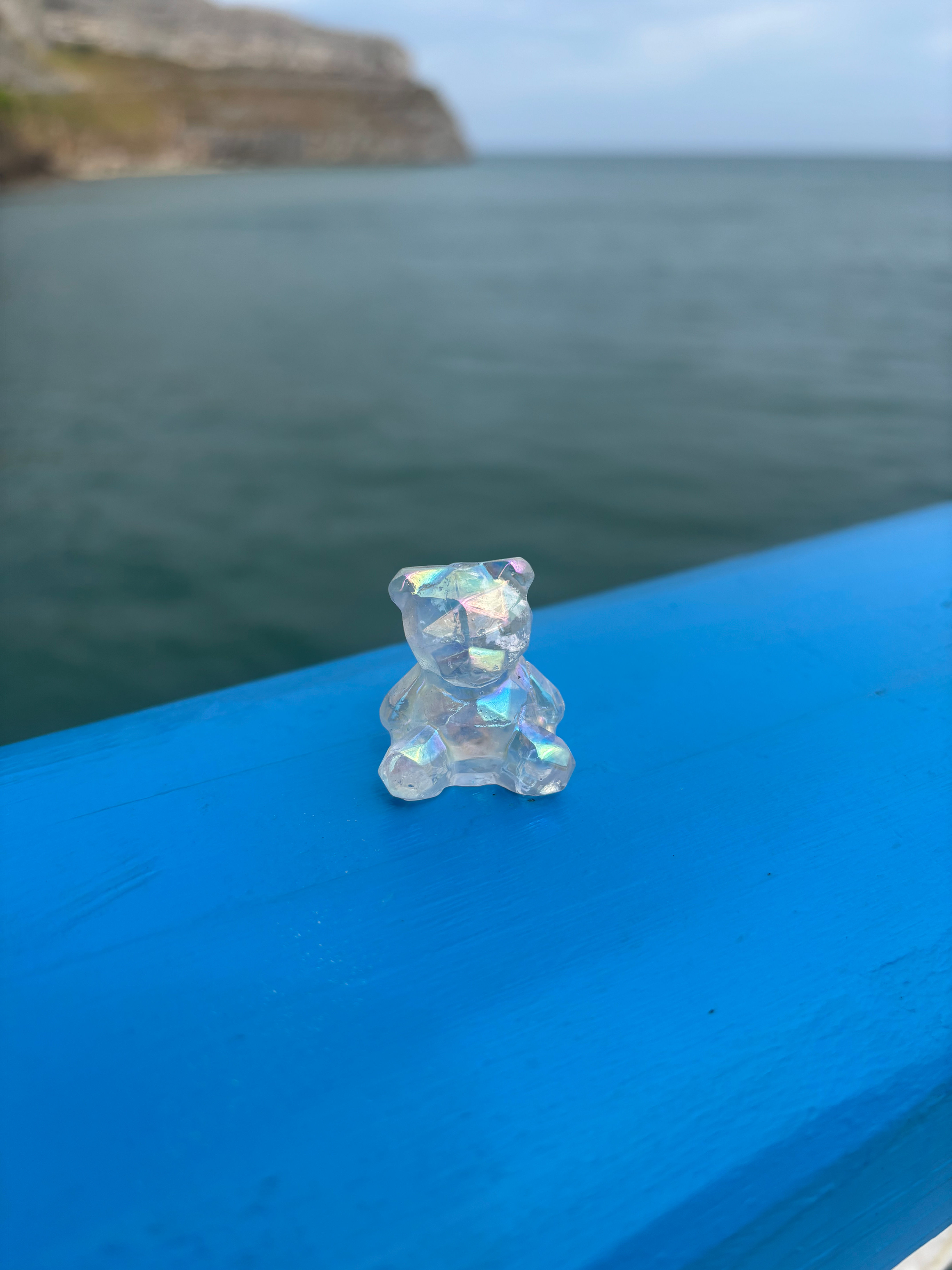 🧸✨ Angel Aura Quartz Teddy Bear Figurine ✨🧸