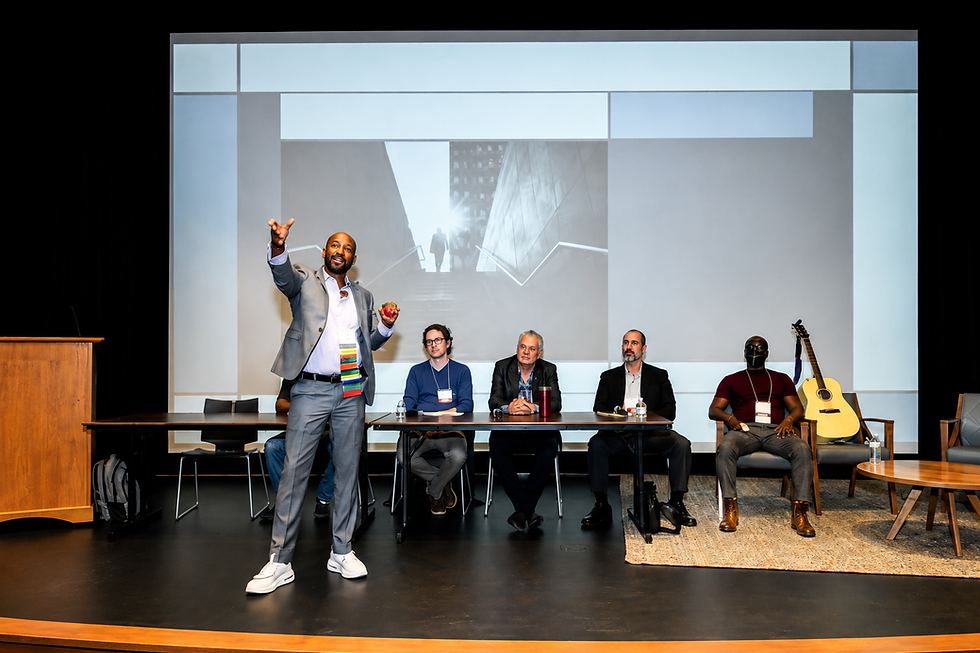 Eric L. Metcalf with mental health advocates and community leaders