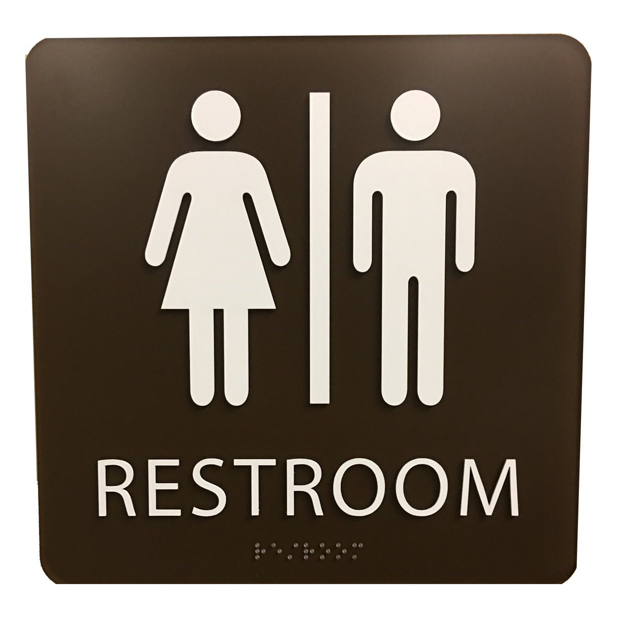 Brailltac Unisex Restroom Sign