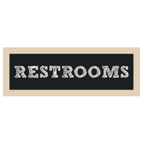 Restrooms Chalkboard Style Sign | chilis