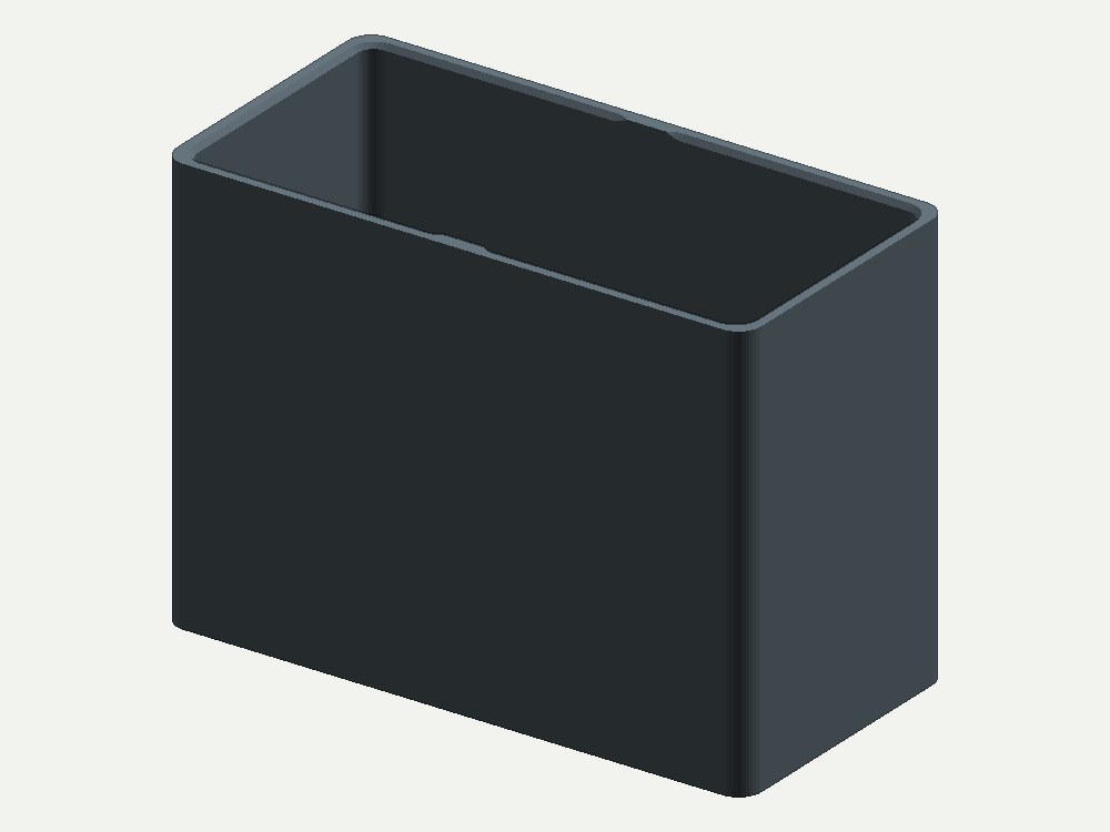 3D-printed Noble Grid bin in Slate