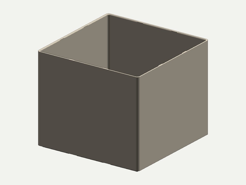 3D-printed Noble Grid bin in Oat