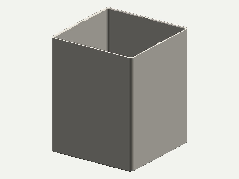 3D-printed Noble Grid bin in Alabaster