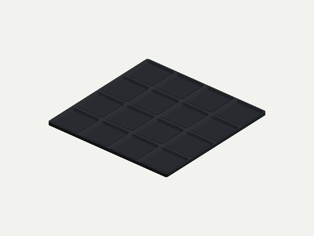 3D-printed Noble Grid plate in Graphite — ships nationwide