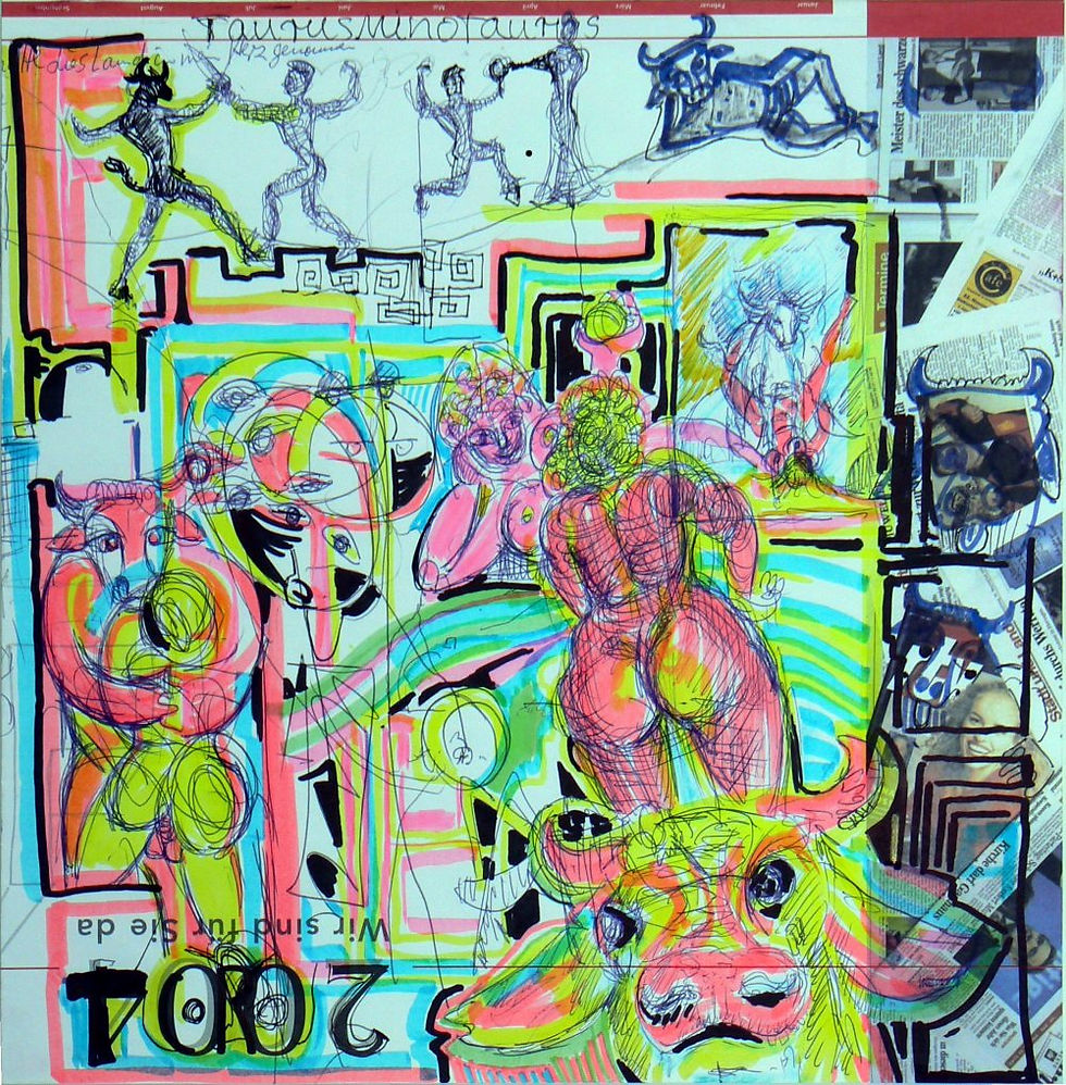 Im Labyrinth der Lüste, Mischtechnik, Renate Wandel