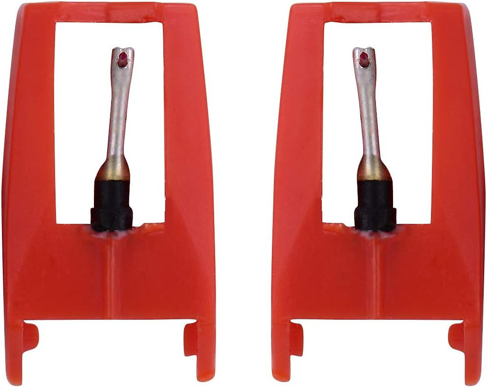 Qnotici Puntina per giradischi per fonografo. 2 pezzi. per sostituzione piastra