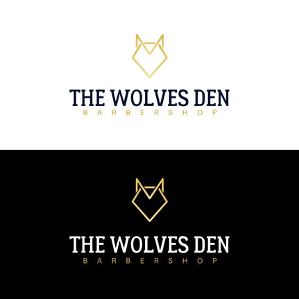 The Wolves Den Barbershop Early Logo Iteration #4