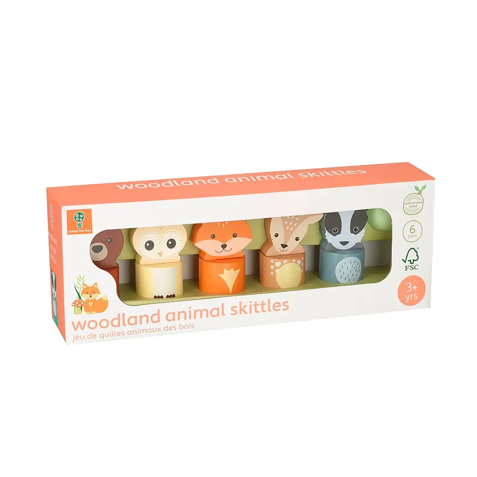 Thumbnail: WOODLAND WOODEN SKITTLES
