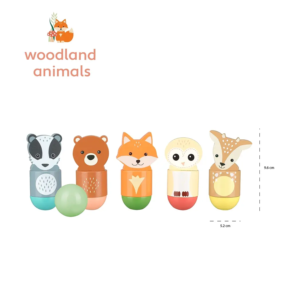 Thumbnail: WOODLAND WOODEN SKITTLES