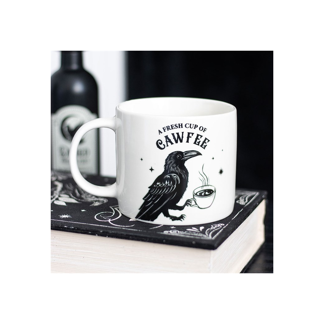 FRESH CUP OF CAWFEE RAVEN MUG