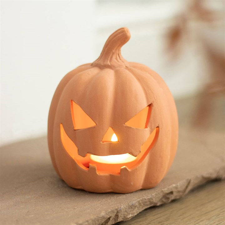 Thumbnail: 12.5cm Terracotta Pumpkin Ornament