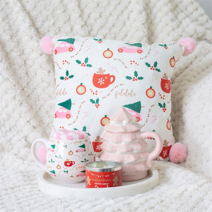 Thumbnail: Square Sugarplum Fun Christmas Print Cushion