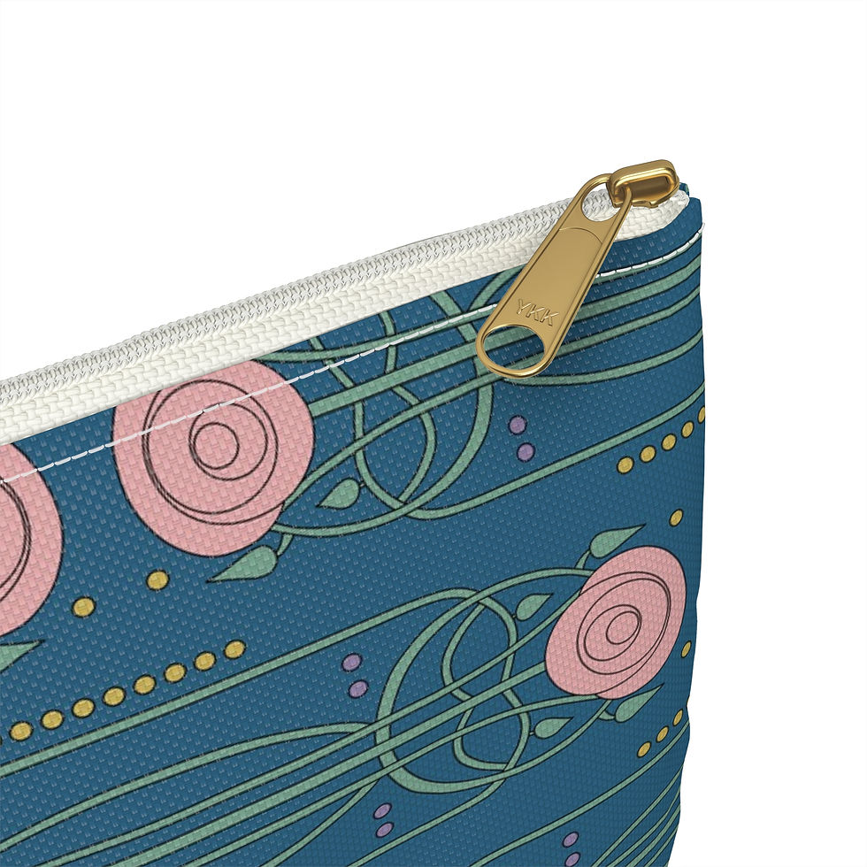 Thumbnail: Vintage Rose in Navy - Accessory Pouch