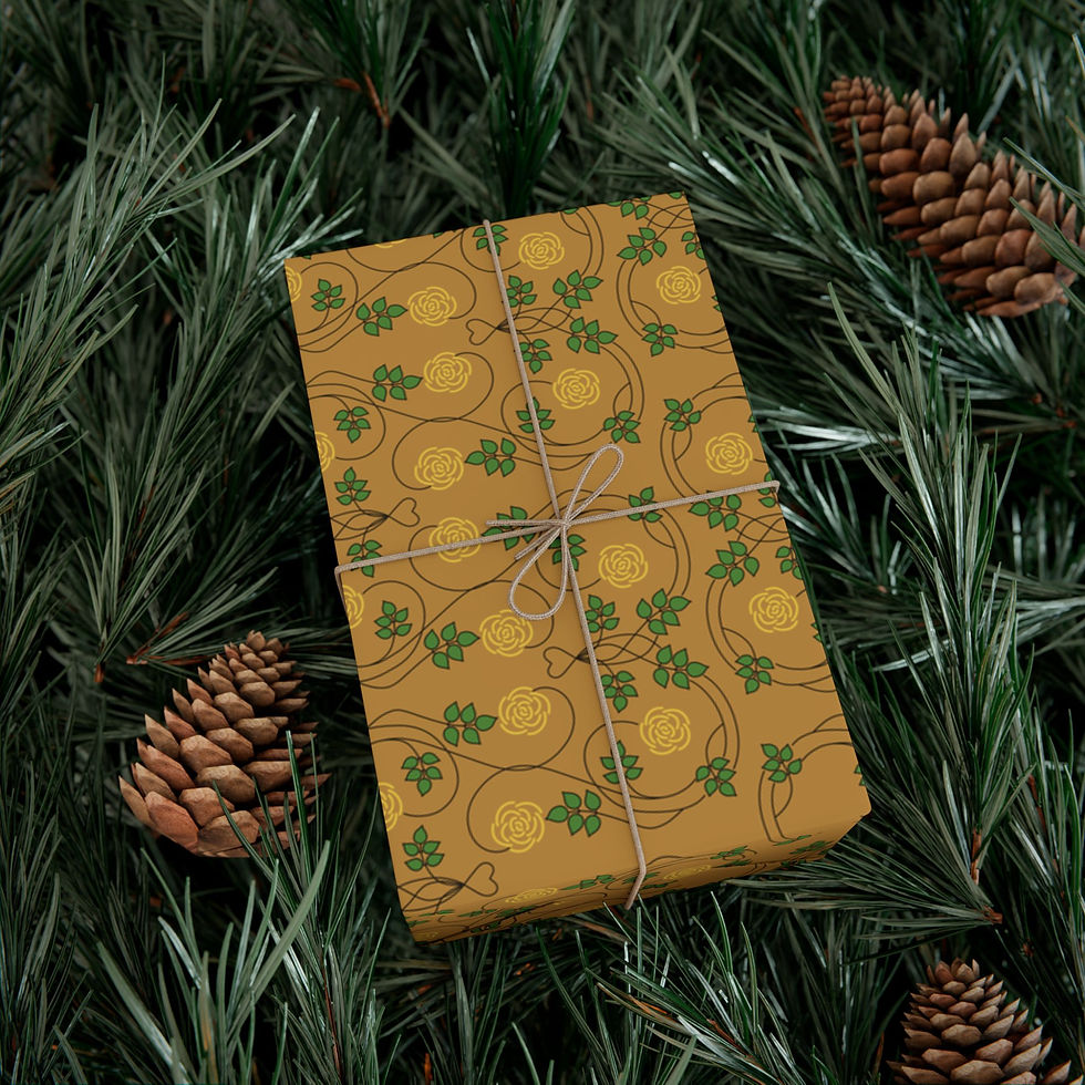 Thumbnail: High Garden - Gift Wrap, Golden Roses