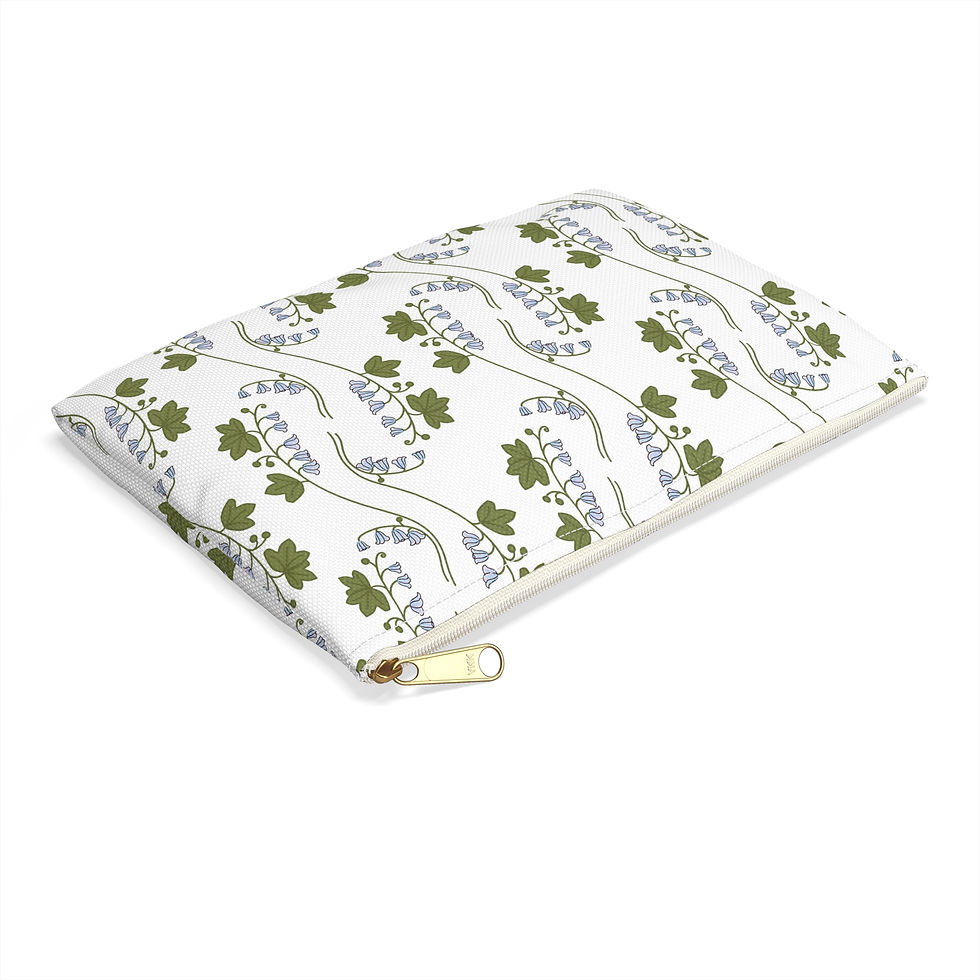 Thumbnail: Blue Bells pattern - Accessory Pouch