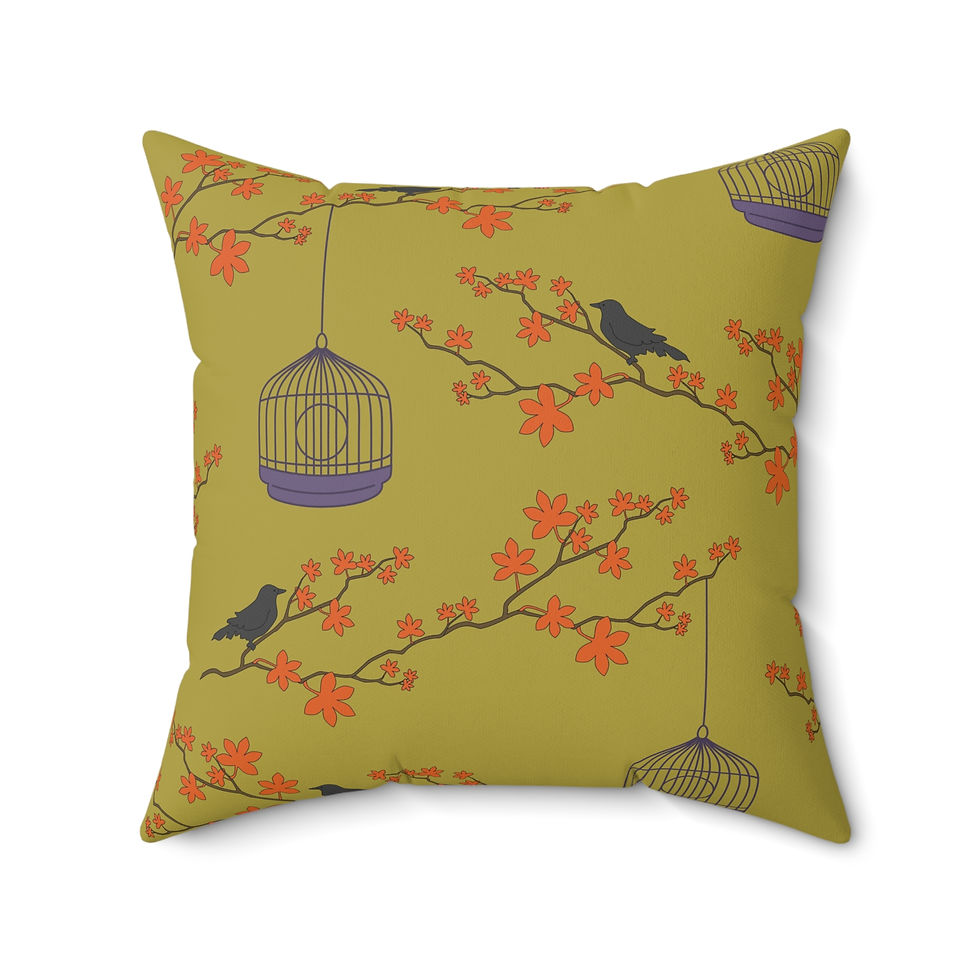 Thumbnail: Free to Fly, Crows in Autumn - accent cushion