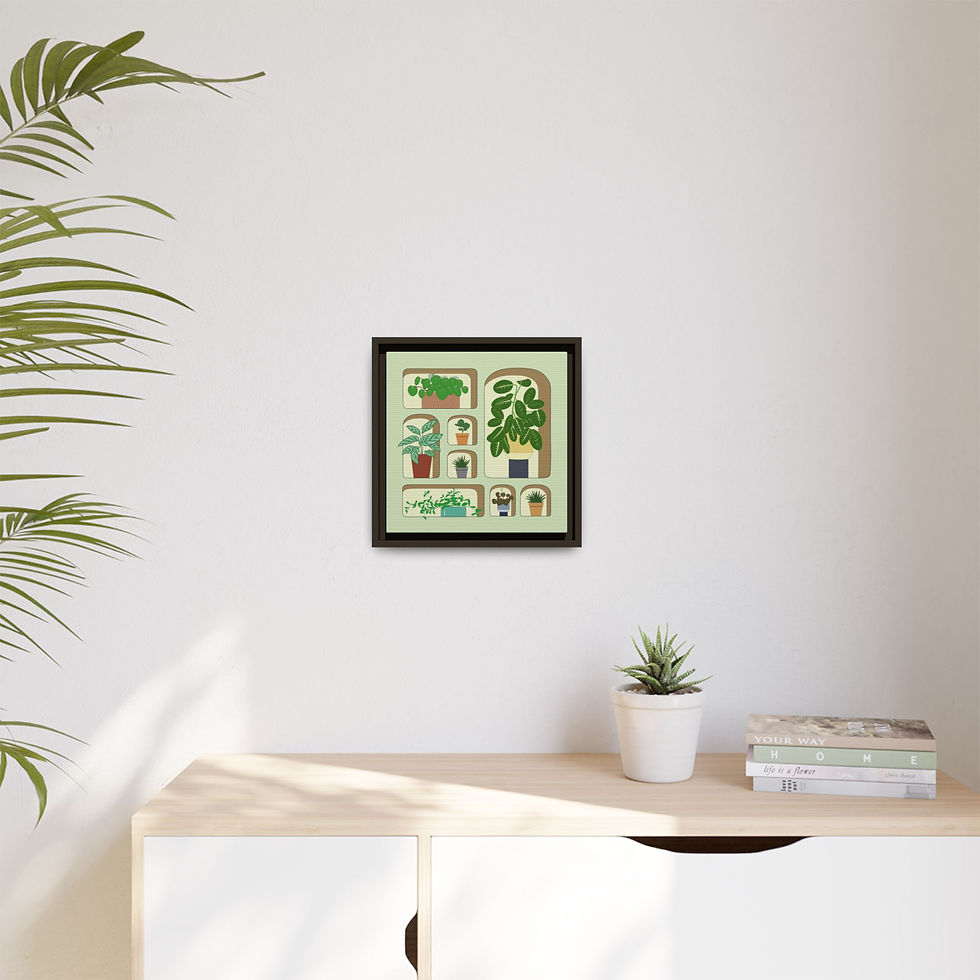 Thumbnail: Framed Matte Canvas – Plant Pockets, Potted Plant Collection
