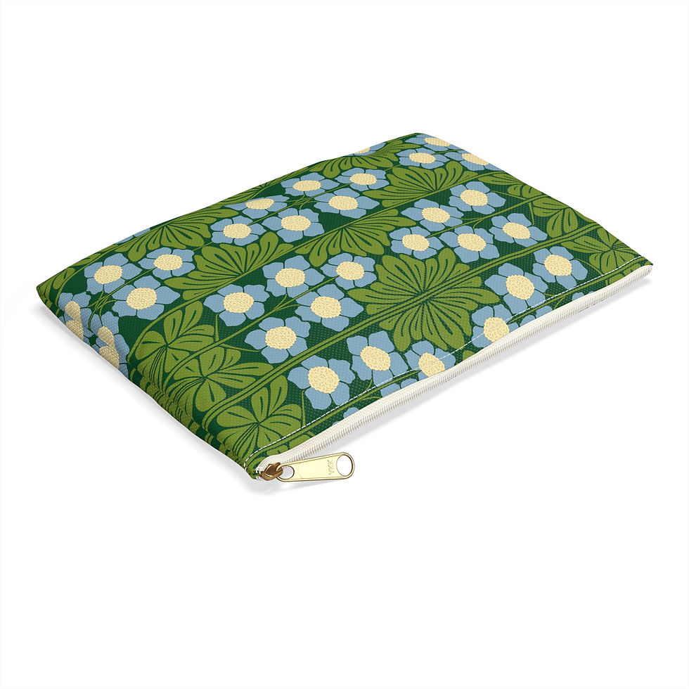 Thumbnail: Vintage Blue Floral - Accessory Pouch