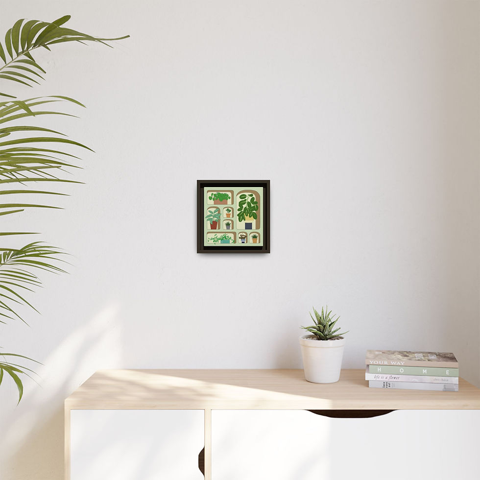 Thumbnail: Framed Matte Canvas – Plant Pockets, Potted Plant Collection
