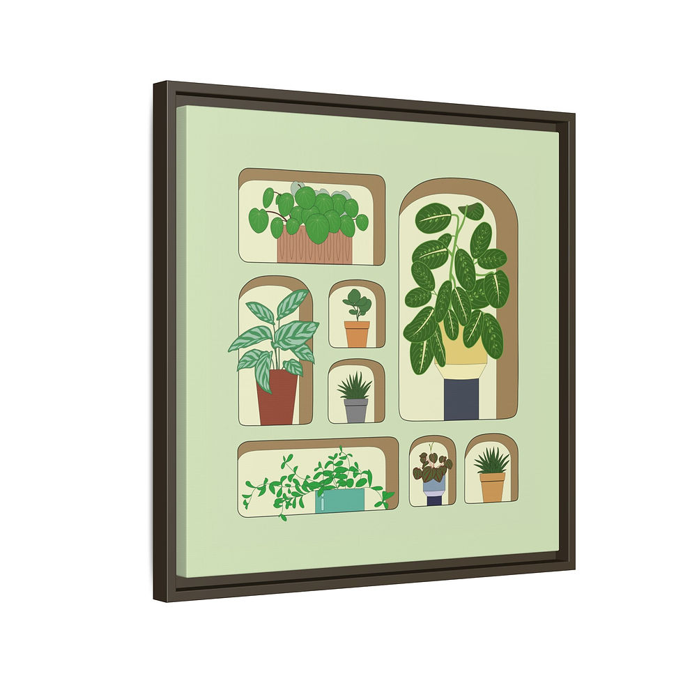 Thumbnail: Framed Matte Canvas – Plant Pockets, Potted Plant Collection