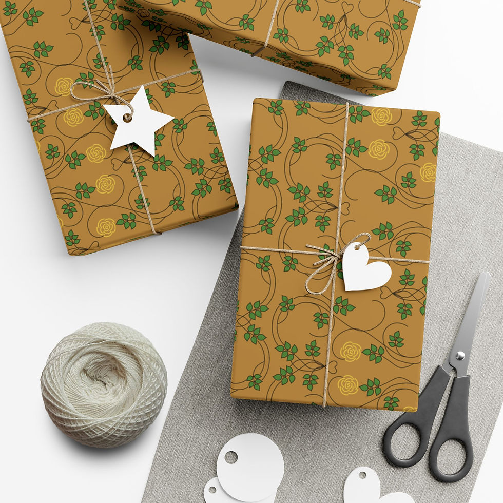 Thumbnail: High Garden - Gift Wrap, Golden Roses