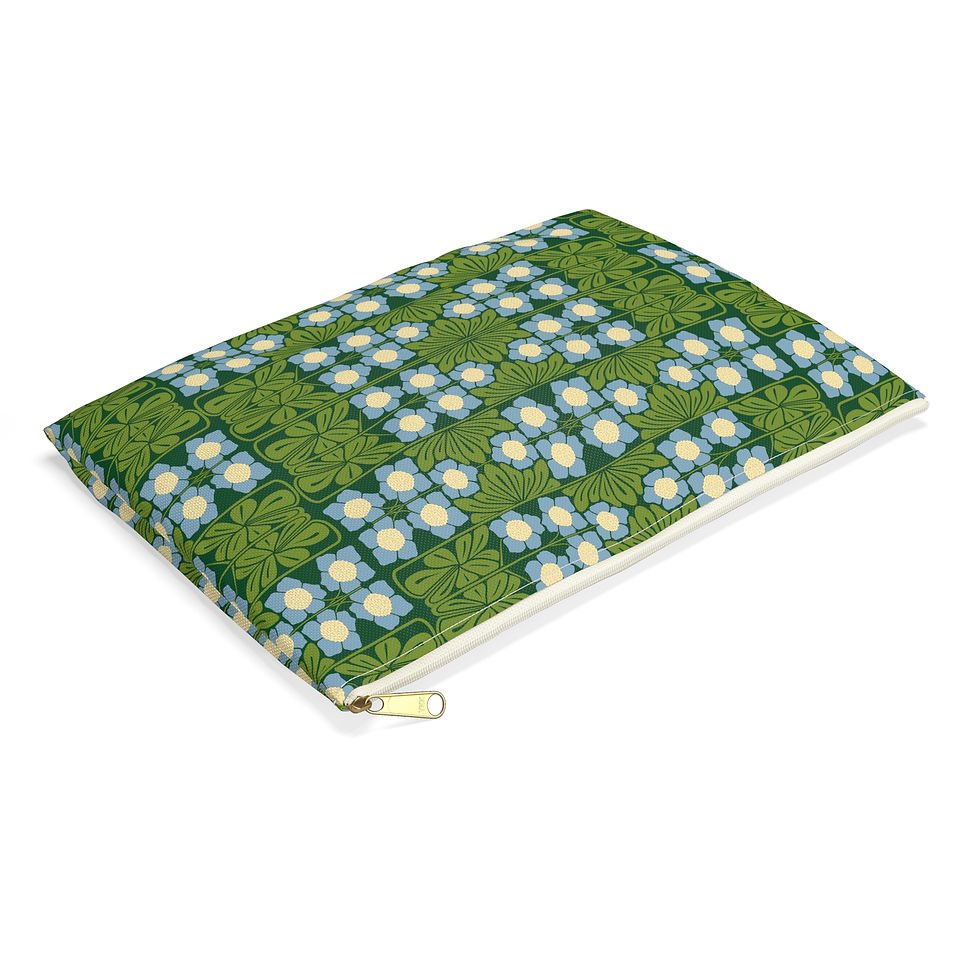 Thumbnail: Vintage Blue Floral - Accessory Pouch
