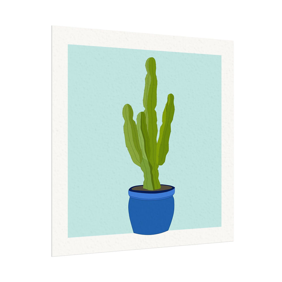 Thumbnail: Potted Cactus - Art Print