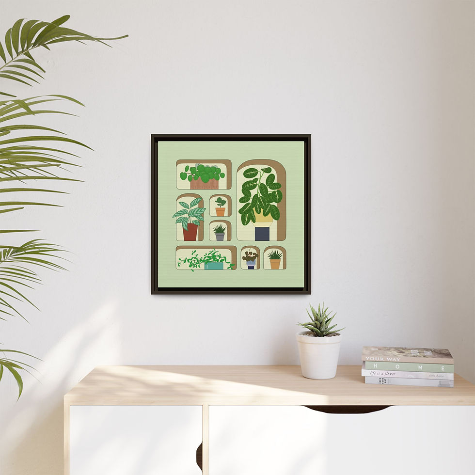 Thumbnail: Framed Matte Canvas – Plant Pockets, Potted Plant Collection