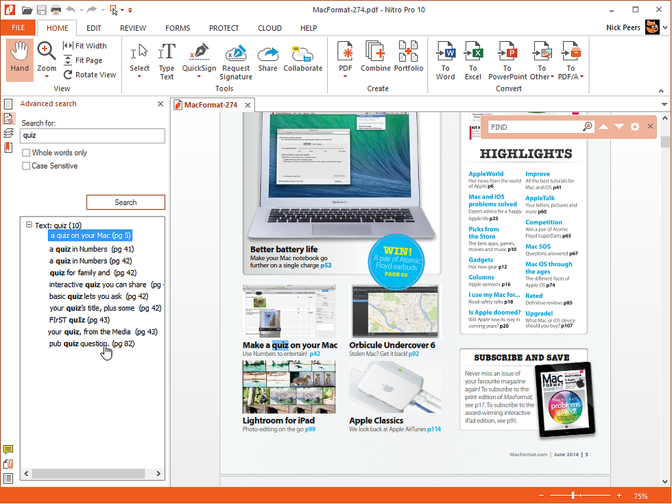 Miniatura: Nitro PDF Pro 10 Crea Edita Convierte Archivos PDF