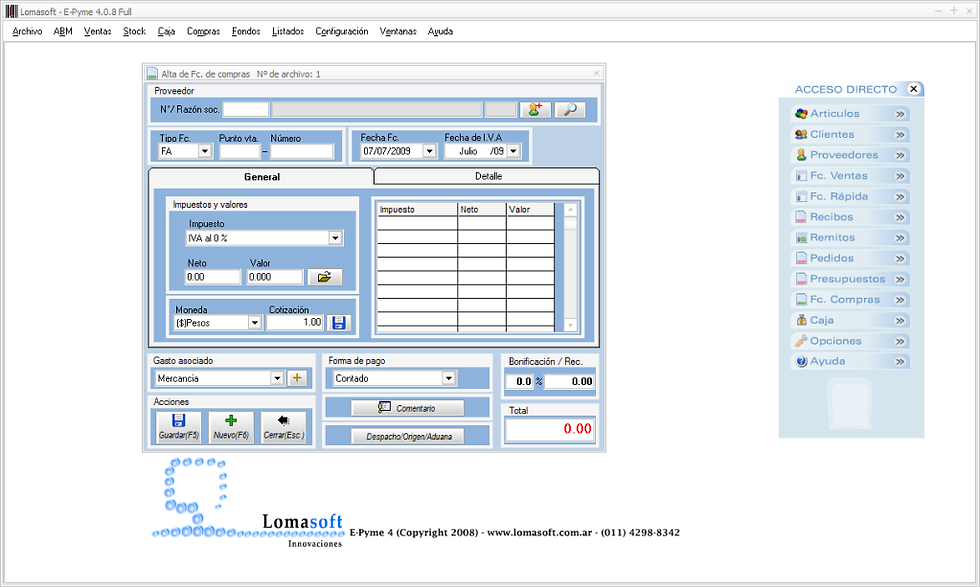 Miniatura: E-Pyme 4 BASE Gestion Control de Ventas y Stock, Comercios Pymes Multi Rubro