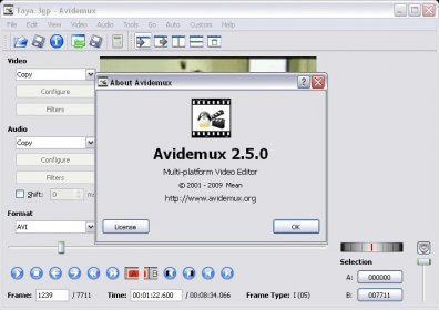 Miniatura: Avidemux editor de videos
