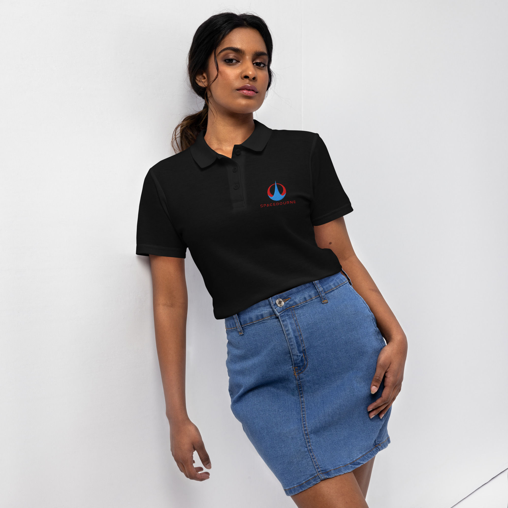 Spacebourne 100% Cotton Women’s Pique Polo Shirt