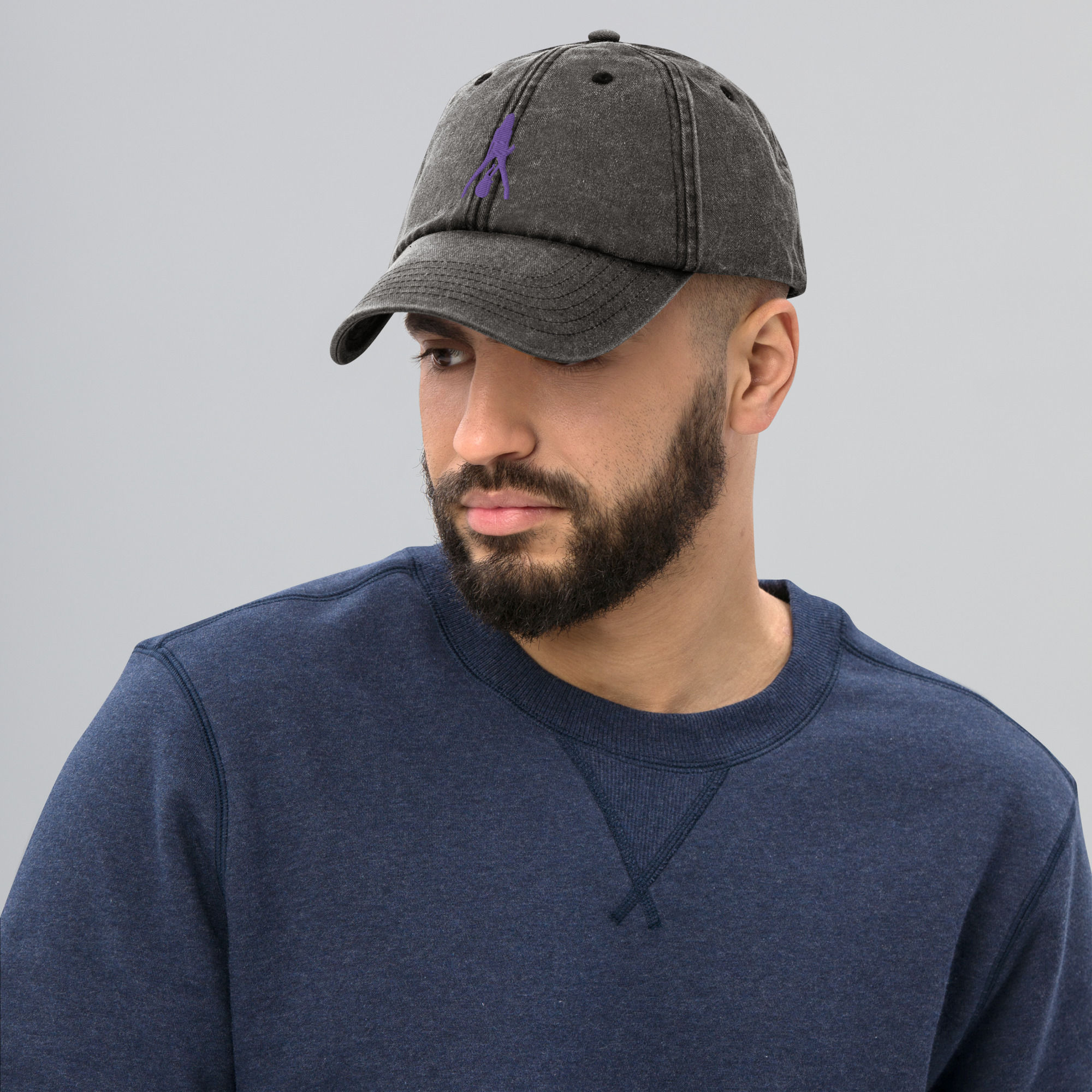 KK Purple Guitar God Logo Vintage Dad Hat