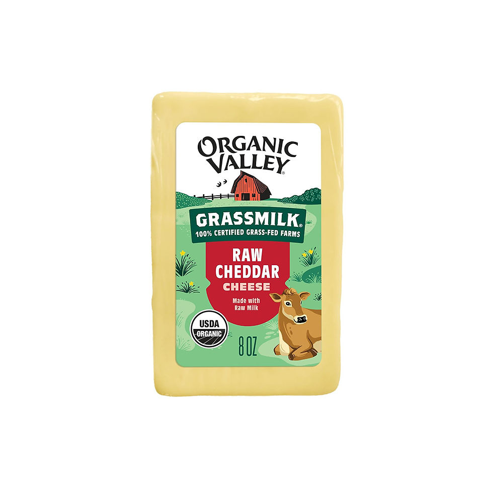 Organic Valley Gourmet Grassmilk Raw Organic Cheddar Cheese Block
