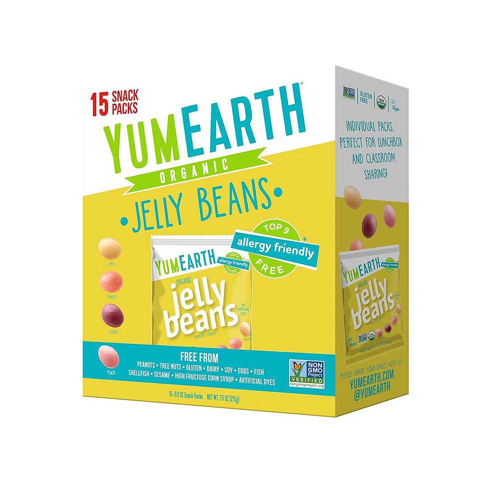 YumEarth Organic Jelly Beans - Fruity Candy Snack Packs, Gluten Free Snacks for