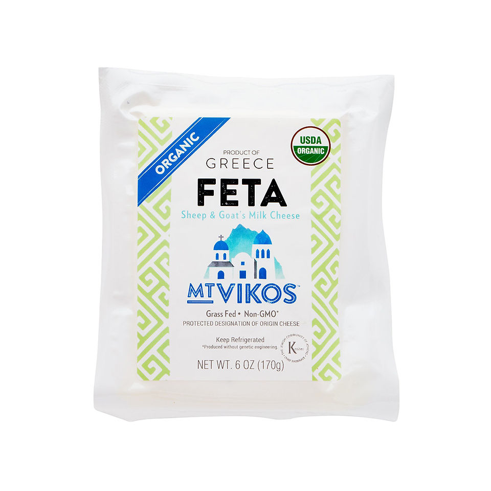Mt Vikos, Organic Feta Cheese, 6 oz