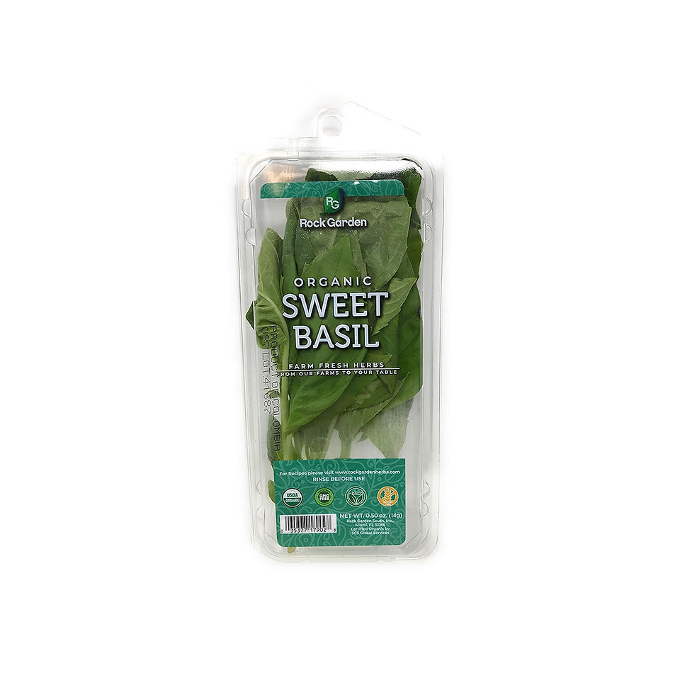 ROCK GARDEN Organic Basil, 0.5 OZ