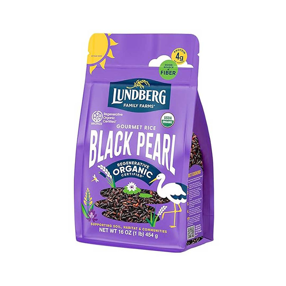 Lundberg Family Farms Gourmet Rice Black Pearl Regenerative Organic Certified 16 oz bag