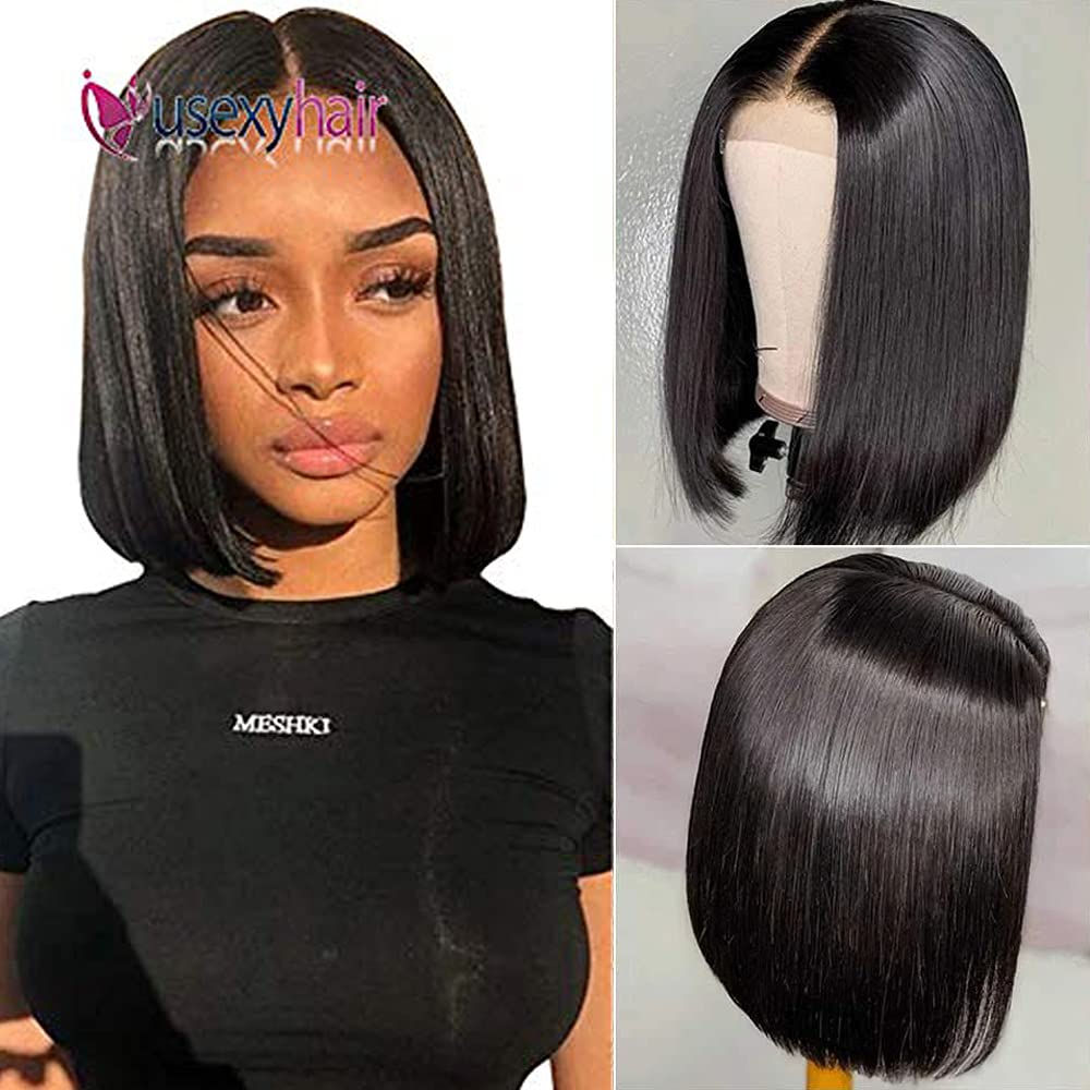 Short Bob Wig/ Human Hair 4X1 T Part Lace Front Wigs Human Hair 150% Density