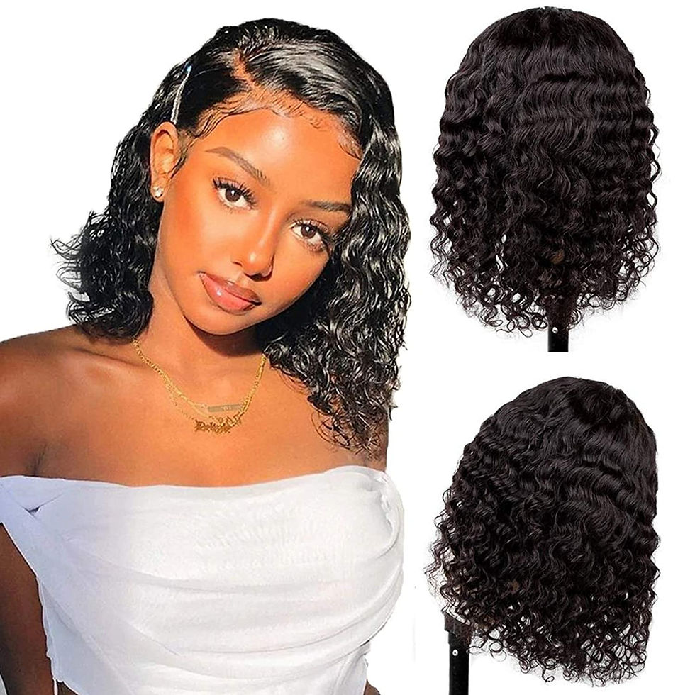 Thumbnail: Short Blonde Wig 613 Lace Front Human Hair Bob  4x4 Blonde/ Glueless Pre Plucke