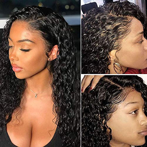 Thumbnail:  Lace Front Human Hair Wigs/ Pre Plucked Hairline 180% Density Brazilian Water 