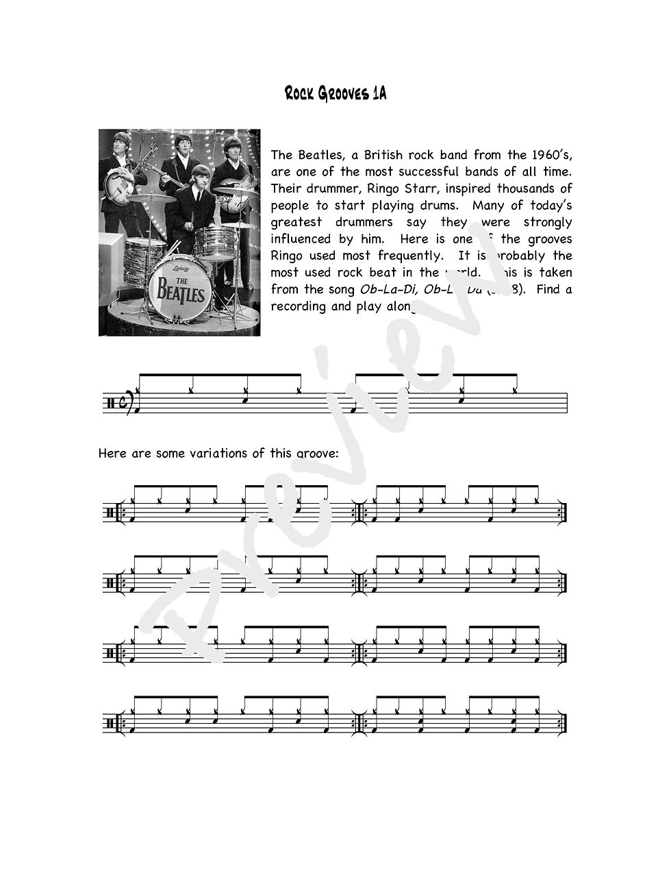 Thumbnail: Rock Drumset Workbook