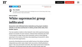 White supremacist group infiltrated.
