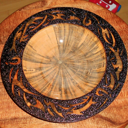 pyrography koa tribal platter